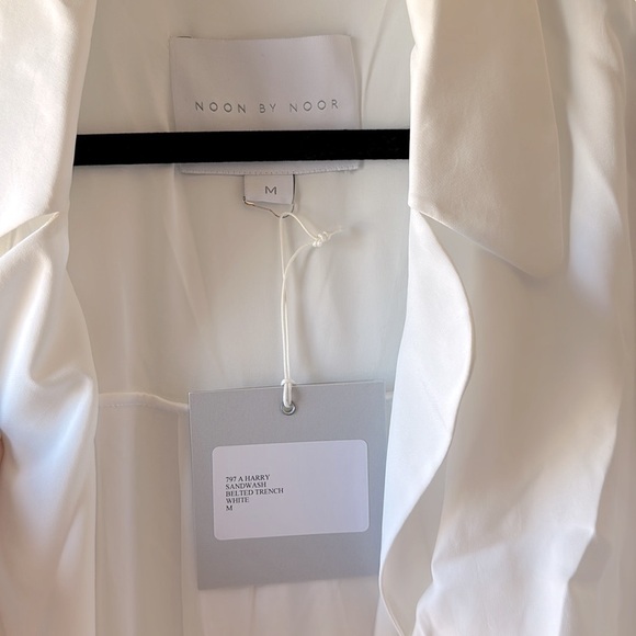 NOON BY NOOR Harry Sandwash White Trench - Picture 5 of 10